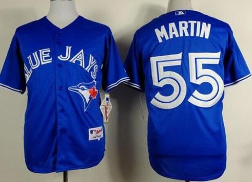 Toronto Blue Jays #55 Russell Martin Blue Alternate Stitched Baseball Jersey