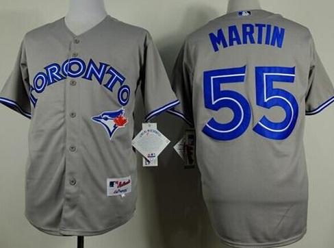 Toronto Blue Jays 55 Russell Martin Grey Stitched Baseball Jersey