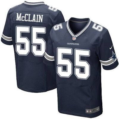 Dallas Cowboys #55 Rolando McClain Navy Blue Team Color Men's Stitched NFL Elite Jersey