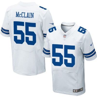 Dallas Cowboys #55 Rolando McClain White Men's Stitched NFL Elite Jersey