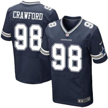 Dallas Cowboys #98 Tyrone Crawford Navy Blue Team Color Men's Stitched NFL Elite Jersey