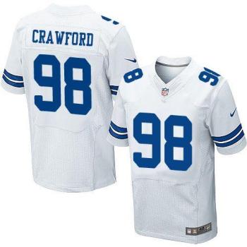 Dallas Cowboys #98 Tyrone Crawford White Men's Stitched NFL Elite Jersey