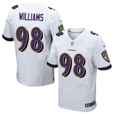 Baltimore Ravens #98 Brandon Williams White Men's Stitched NFL New Elite Jersey