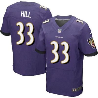 Baltimore Ravens #33 Will Hill Purple Team Color Men's Stitched NFL New Elite Jersey