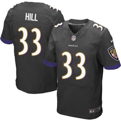 Baltimore Ravens #33 Will Hill Black Alternate Men's Stitched NFL New Elite Jersey