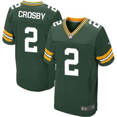 Green Bay Packers #2 Mason Crosby Green Team Color Men's Stitched NFL Elite Jersey