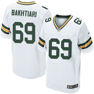 Green Bay Packers #69 David Bakhtiari White Men's Stitched NFL Elite Jersey