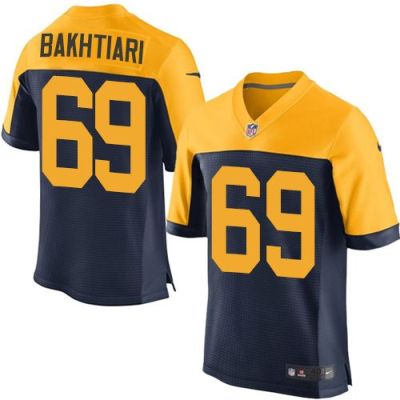 Green Bay Packers #69 David Bakhtiari Navy Blue Alternate Men's Stitched NFL New Elite Jersey