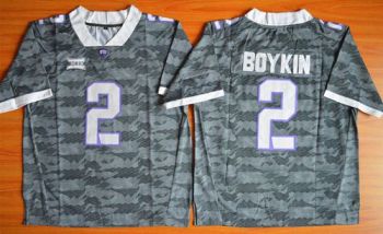 TCU Horned Frogs #2 Trevone Boykin Grey Stitched NCAA Jersey