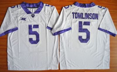 TCU Horned Frogs #5 LaDainian Tomlinson White Stitched NCAA Jersey