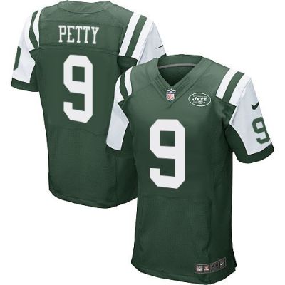 New York Jets #9 Bryce Petty Green Team Color Men's Stitched NFL Elite Jersey