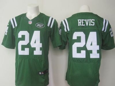 New York Jets #24 Darrelle Revis Green Men's Stitched NFL Elite Rush Jersey
