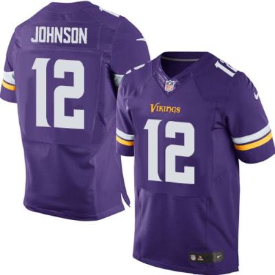 Minnesota Vikings #12 Charles Johnson Purple Team Color Men's Stitched NFL Elite Jersey