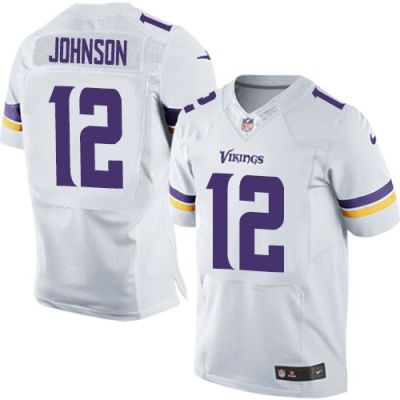 Minnesota Vikings #12 Charles Johnson White Men's Stitched NFL Elite Jersey