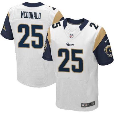 St. Louis Rams #25 T.J. McDonald White Men's Stitched NFL Elite Jersey