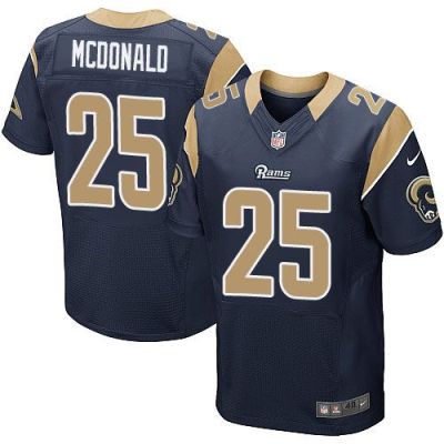 St. Louis Rams #25 T.J. McDonald Navy Blue Team Color Men's Stitched NFL Elite Jersey