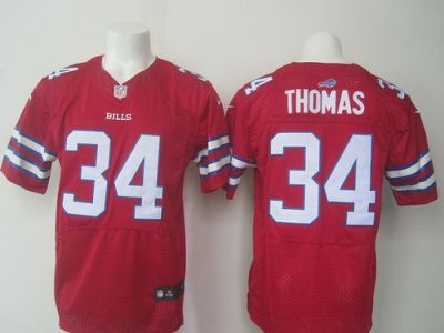 Buffalo Bills #34 Thurman Thomas Red Men's Stitched NFL Elite Rush Jersey