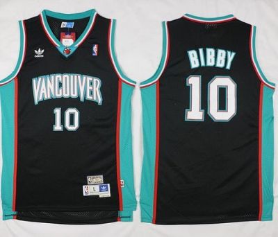 Memphis Grizzlies #10 Mike Bibby Black TThrowback Stitched NBA Jersey