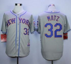 New York Mets #32 Steven Matz Grey Road Cool Base Stitched MLB Jersey