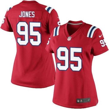 Women Nike Patriots #95 Chandler Jones Red Alternate Stitched NFL Elite Jersey