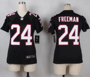 Women Nike Falcons #24 Devonta Freeman Black Alternate Stitched NFL Elite Jersey