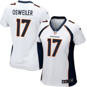 Women Nike Broncos #17 Brock Osweiler White Stitched NFL New Elite Jersey