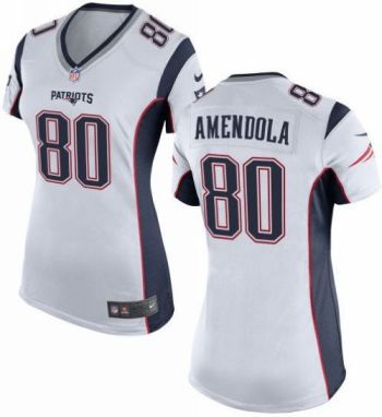 Women Nike Patriots #80 Danny Amendola White Stitched NFL New Elite Jersey