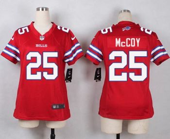 Women Nike Bills #25 LeSean McCoy Red Stitched NFL Limited Rush Jersey Women Nike Bills #25 LeSean McCoy Red Stitched NFL Limited Rush Jersey