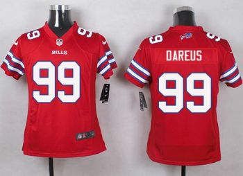 Youth Nike Bills #99 Marcell Dareus Red Stitched NFL Limited Rush Jersey