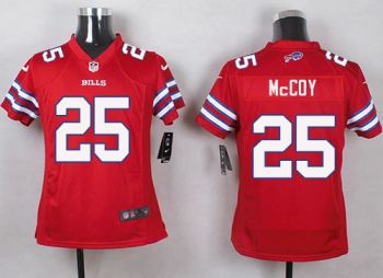 Youth Nike Bills #25 LeSean McCoy Red Stitched NFL Limited Rush Jersey