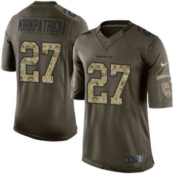Youth Nike Cincinnati Bengals #27 Dre Kirkpatrick Green Stitched NFL Limited Salute To Service Jersey