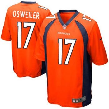Youth Nike Broncos #17 Brock Osweiler Orange Team Color Stitched NFL New Elite Jersey