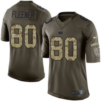 Youth Nike Colts #80 Coby Fleener Green Stitched NFL Limited Salute To Service Jersey