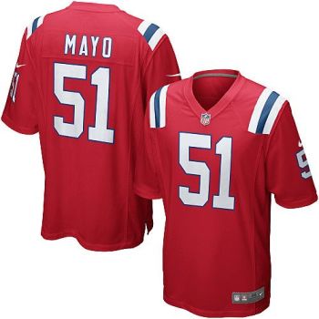 Youth Nike Patriots #51 Jerod Mayo Red Alternate Stitched NFL Elite Jersey