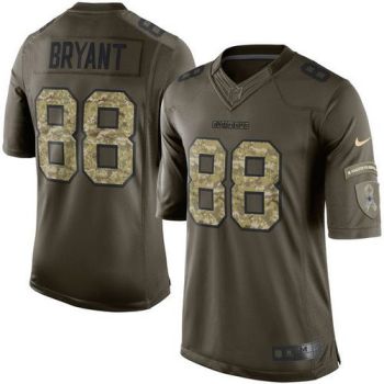 Youth Nike Cowboys #88 Dez Bryant Green Color Stitched NFL Limited Salute To Service Jersey