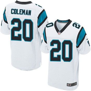 Nike Carolina Panthers #20 Kurt Coleman White Men's Stitched NFL Elite Jersey