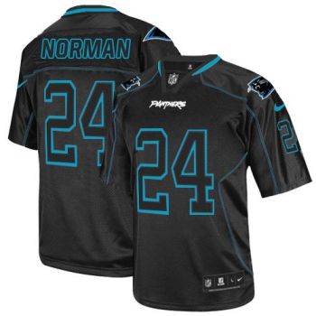 Nike Carolina Panthers #24 Josh Norman Lights Out Black Men's Stitched NFL Elite Jersey