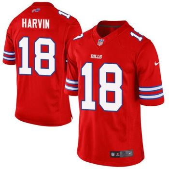 Nike Buffalo Bills #18 Percy Harvin Red Men's Stitched NFL Elite Rush Jersey
