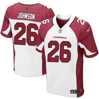 Nike Arizona Cardinals #26 Rashad Johnson White Men's Stitched NFL Elite Jersey