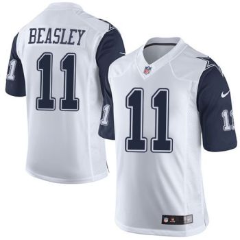 Nike Dallas Cowboys #11 Cole Beasley White Men's Stitched NFL Rush Jersey