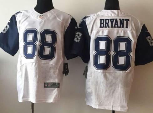 Nike Dallas Cowboys #88 Dez Bryant White Men's Stitched Elite NFL Rush Jersey