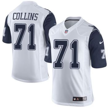 Nike Dallas Cowboys #71 La'el Collins White Men's Stitched NFL Rush Jersey