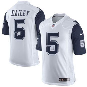 Nike Dallas Cowboys #5 Dan Bailey White Men's Stitched NFL Rush Jersey