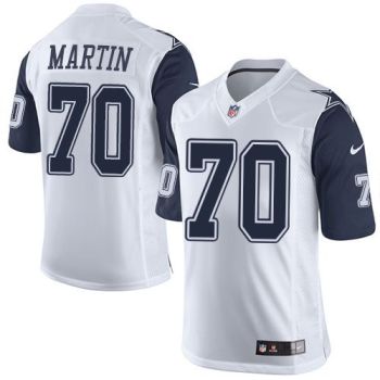 Nike Dallas Cowboys #70 Zack Martin White Men's Stitched NFL Rush Jersey