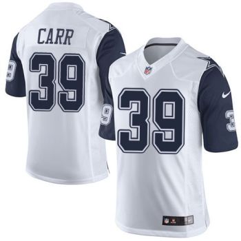 Nike Dallas Cowboys #39 Brandon Carr White Men's Stitched NFL Rush Jersey