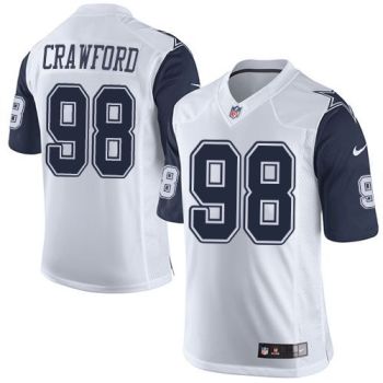 Nike Dallas Cowboys #98 Tyrone Crawford White Men's Stitched NFL Rush Jersey