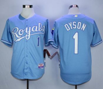 Kansas City Royals #1 Jarrod Dyson Light Blue Alternate 1 Cool Base Stitched MLB Jersey