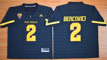 Arizona State Sun Devils #2 Mike Bercovici New Black Stitched NCAA Jersey