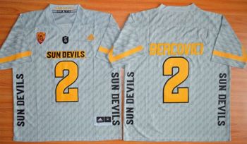 Arizona State Sun Devils #2 Mike Bercovici New Grey Stitched NCAA Jersey