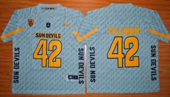 Arizona State Sun Devils #42 Pat Tillman New Grey Stitched NCAA Basketball Jersey